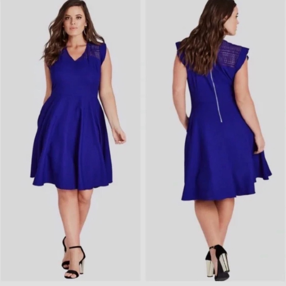 City Chic First Place Dress in‎ Cobalt Blue